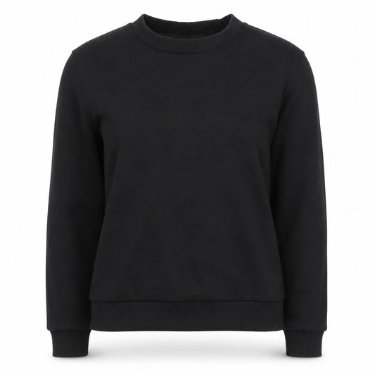 Front view of ASOS DESIGN Women's Black Pullover Sweatshirt, size 8