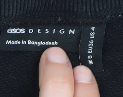 ASOS DESIGN Women's Black Pullover Sweatshirt Size 8