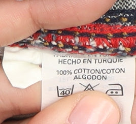 fcuk Men's Blue Wide-Leg Jeans Size 30 Distressed