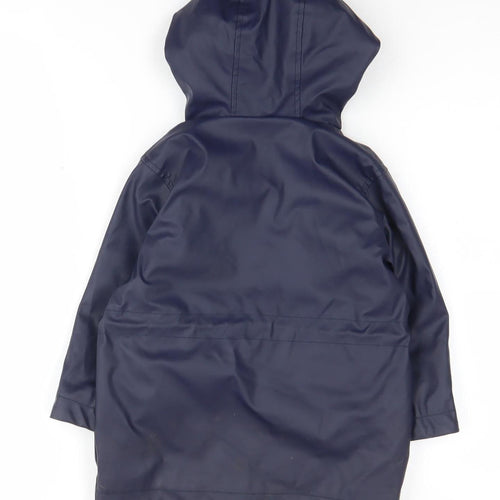 John Lewis Girls Blue Hooded Parka Jacket 3 Years