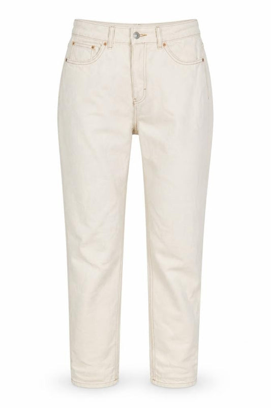 Front view of Topshop Women’s Beige Mom Jeans, size UK 28