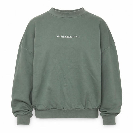 Front view of ASOS DESIGN Green Women's Sweatshirt, size 8