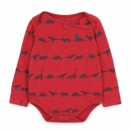 GAP Red Dinosaur Cotton Babygrow 18-24 Months Unisex