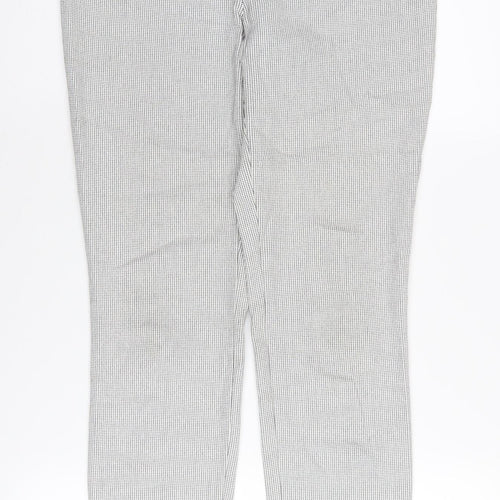 Hilary Radley Women's Grey Check Trousers Size 12