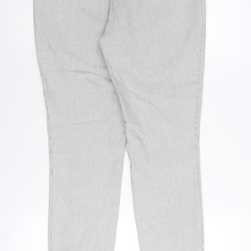 Hilary Radley Women's Grey Check Trousers Size 12