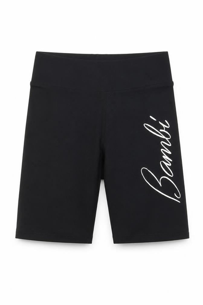 Disney Women's Black Bambi Cropped Leggings XS