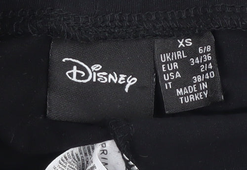 Disney Women's Black Bambi Cropped Leggings XS