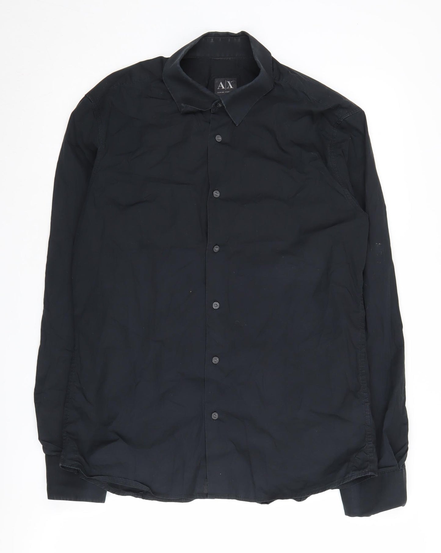 Armani Exchange Black Men's Large Button-Up Shirt