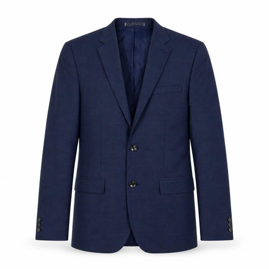 Front view of Marks & Spencer Men's Blue Check Suit Jacket, size 38R