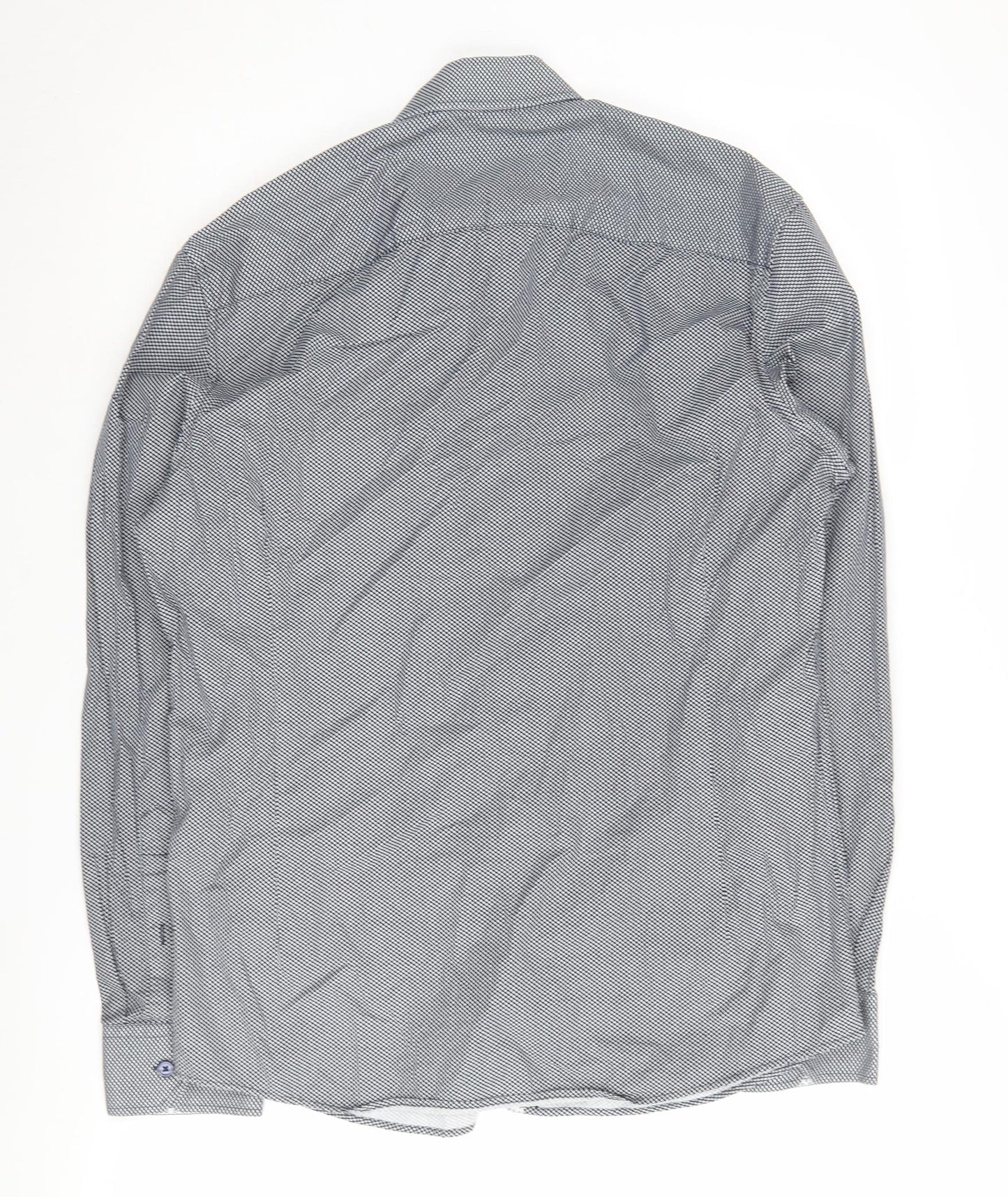 Tarocash Men's Geometric Black Shirt, Small