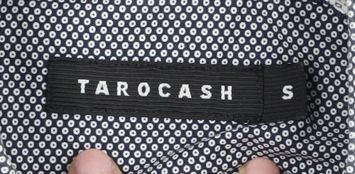Tarocash Men's Geometric Black Shirt, Small