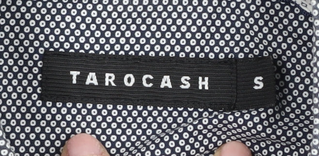 Tarocash Men's Geometric Black Shirt, Small