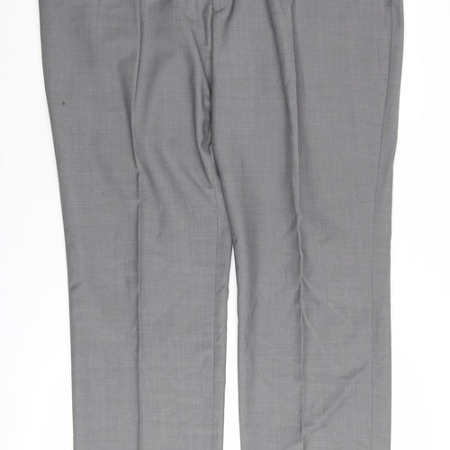 Next Men's Grey Dress Pants, Size 38 Regular - Formal Wear