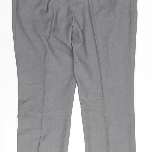 Next Men's Grey Dress Pants, Size 38 Regular - Formal Wear