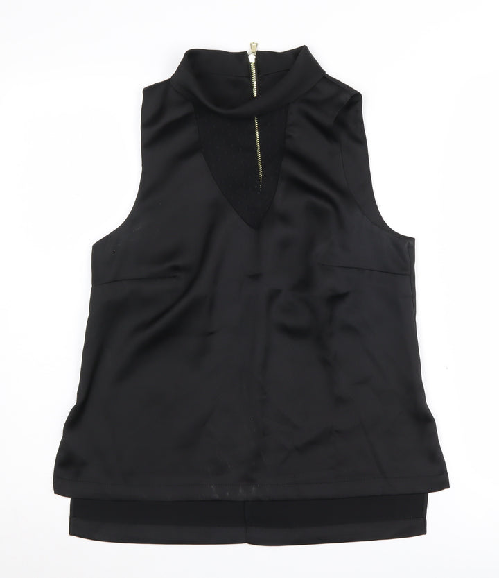 River Island Women's Black Tunic Blouse Size 10