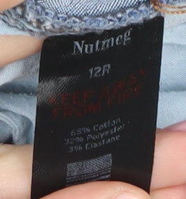 Nutmeg Women's Blue Skinny Jeans Size 12