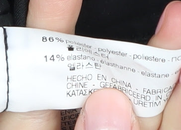 Zara Women's Black Mid-Length Basic Jacket Size L