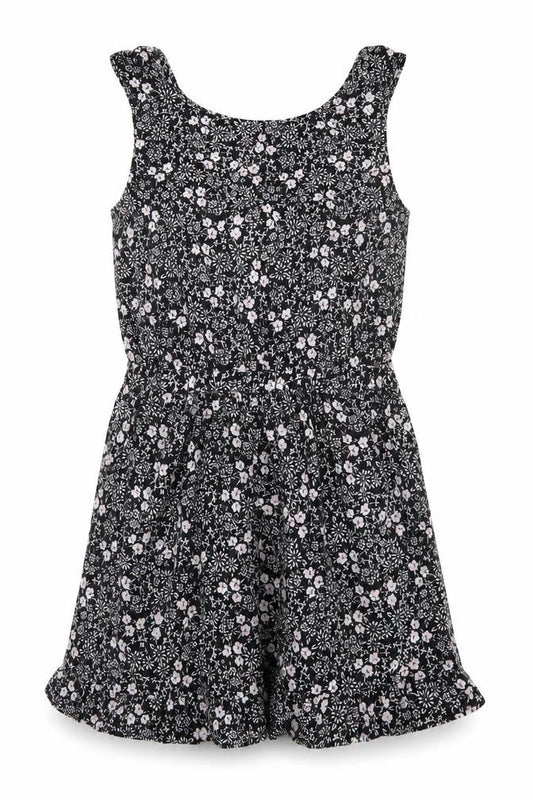 Next Girls Black Floral Sleeveless Playsuit 11 Years