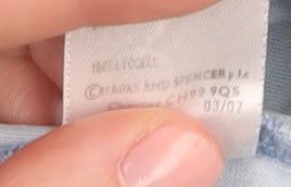 Marks and Spencer Women's Blue Button-Up Shirt