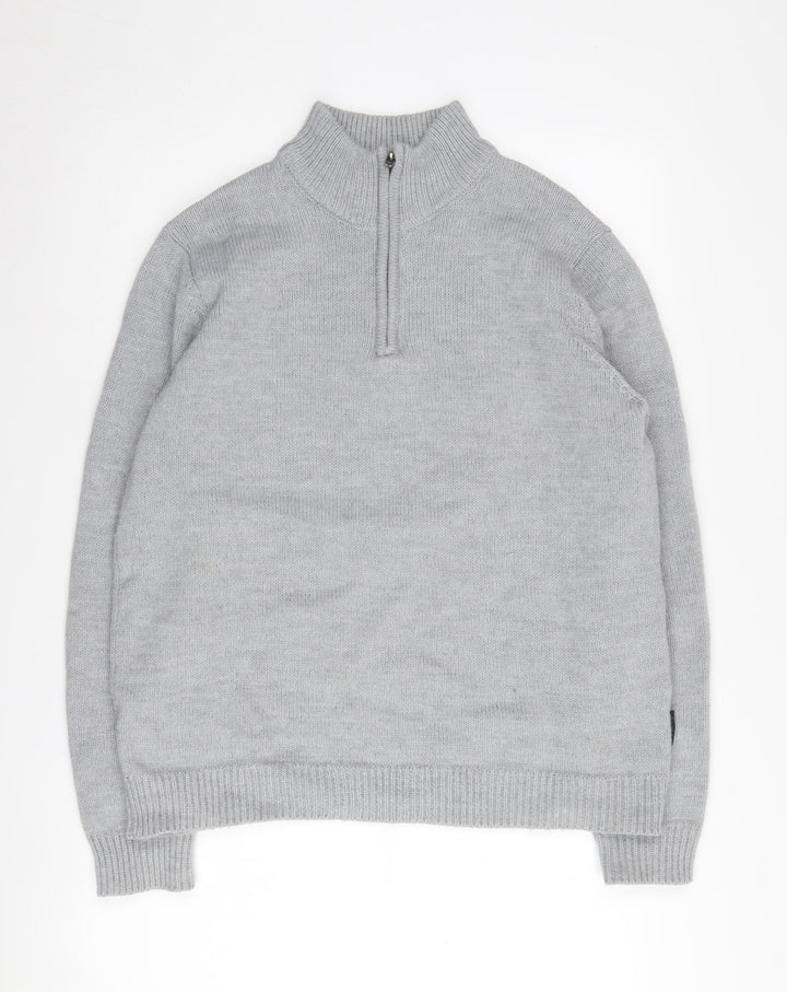 French Connection Women’s Grey High Neck Jumper - L