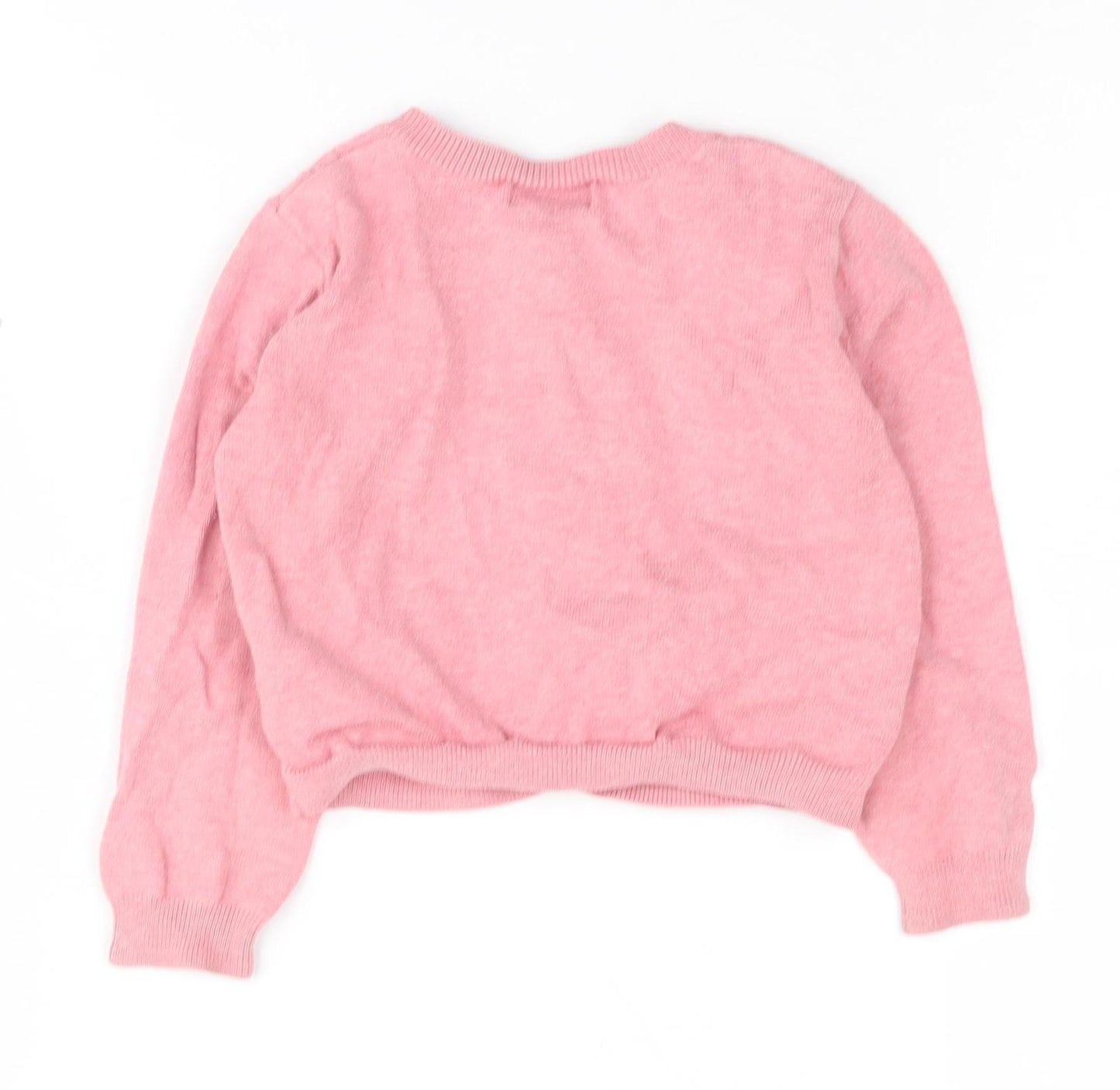 Next Girls Pink Cardigan, Size 2 Years, Long Sleeve, Button Up