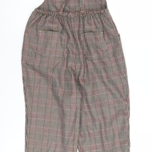 Next Multicoloured Check Girls Dungaree, 5-6 Years