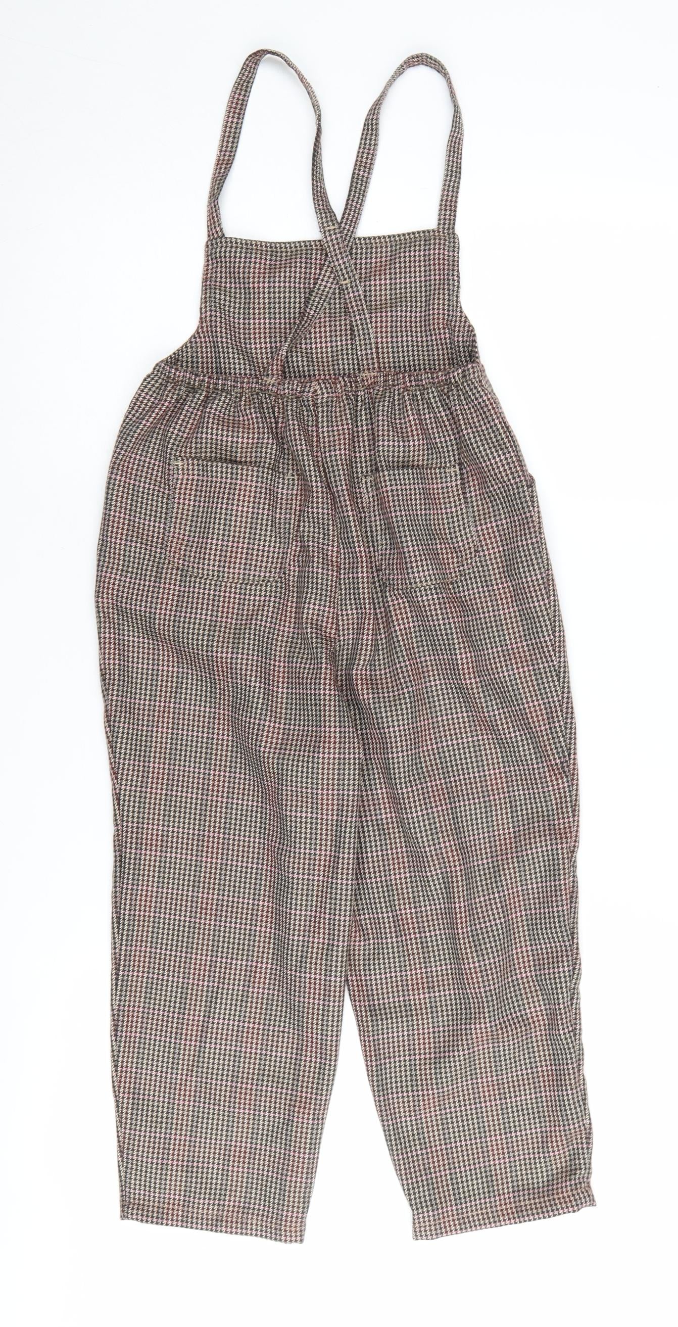 Next Multicoloured Check Girls Dungaree, 5-6 Years