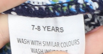 Minecraft Boys Blue Jumper 7-8 Years, Knit, Graphic Pullover