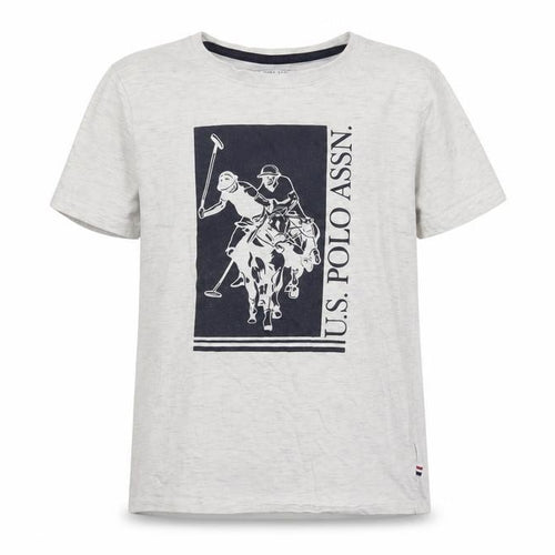U.S. Polo Assn. Boys Grey Graphic T-Shirt, Size 8-9 Years