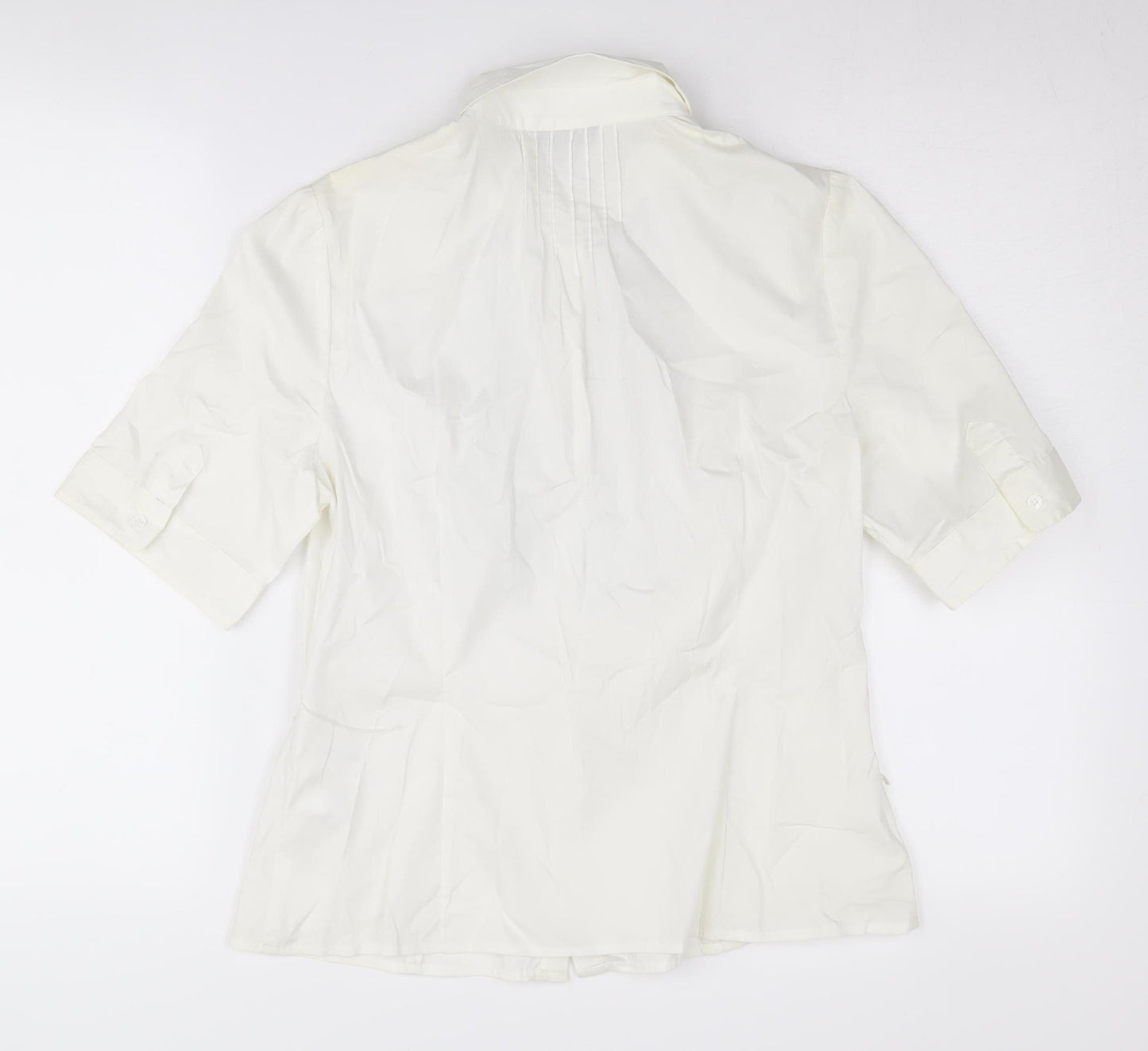 Coast Women's White Button-Up Shirt Size 14 Embroidered