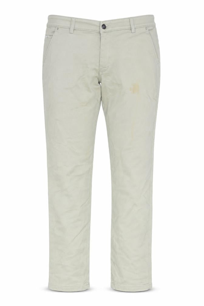 Front view of In-Just Men's Beige Chino Trousers, size 36, Regular Fit