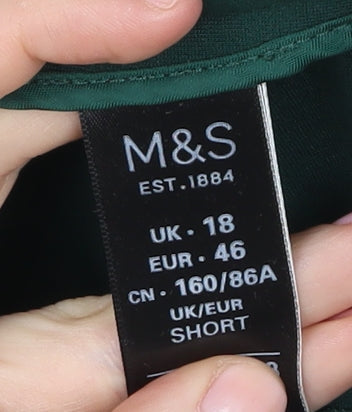 Marks and Spencer Women's Green Trousers Size 18