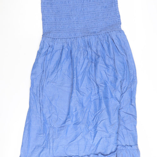 Lipsy Women's Blue Embroidered Dress Size 12