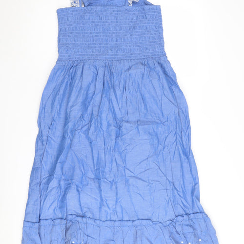 Lipsy Women's Blue Embroidered Dress Size 12