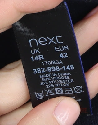 NEXT Women's Black Joggers Size 14 Comfortable Knit