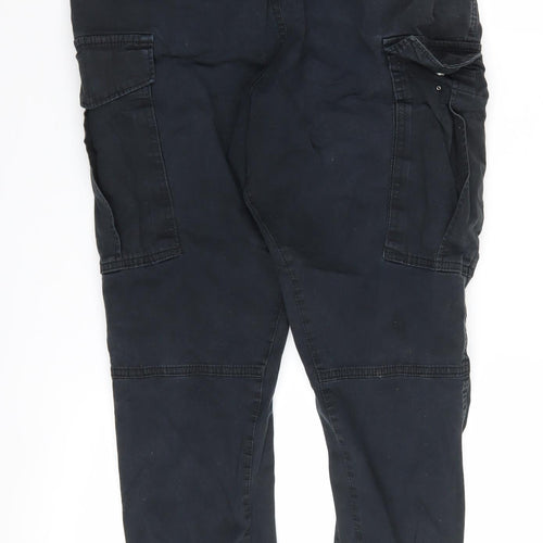 H&M Men’s Black Cargo Trousers, Small, Casual