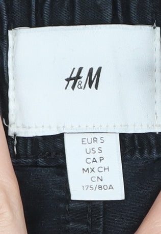 H&M Men’s Black Cargo Trousers, Small, Casual