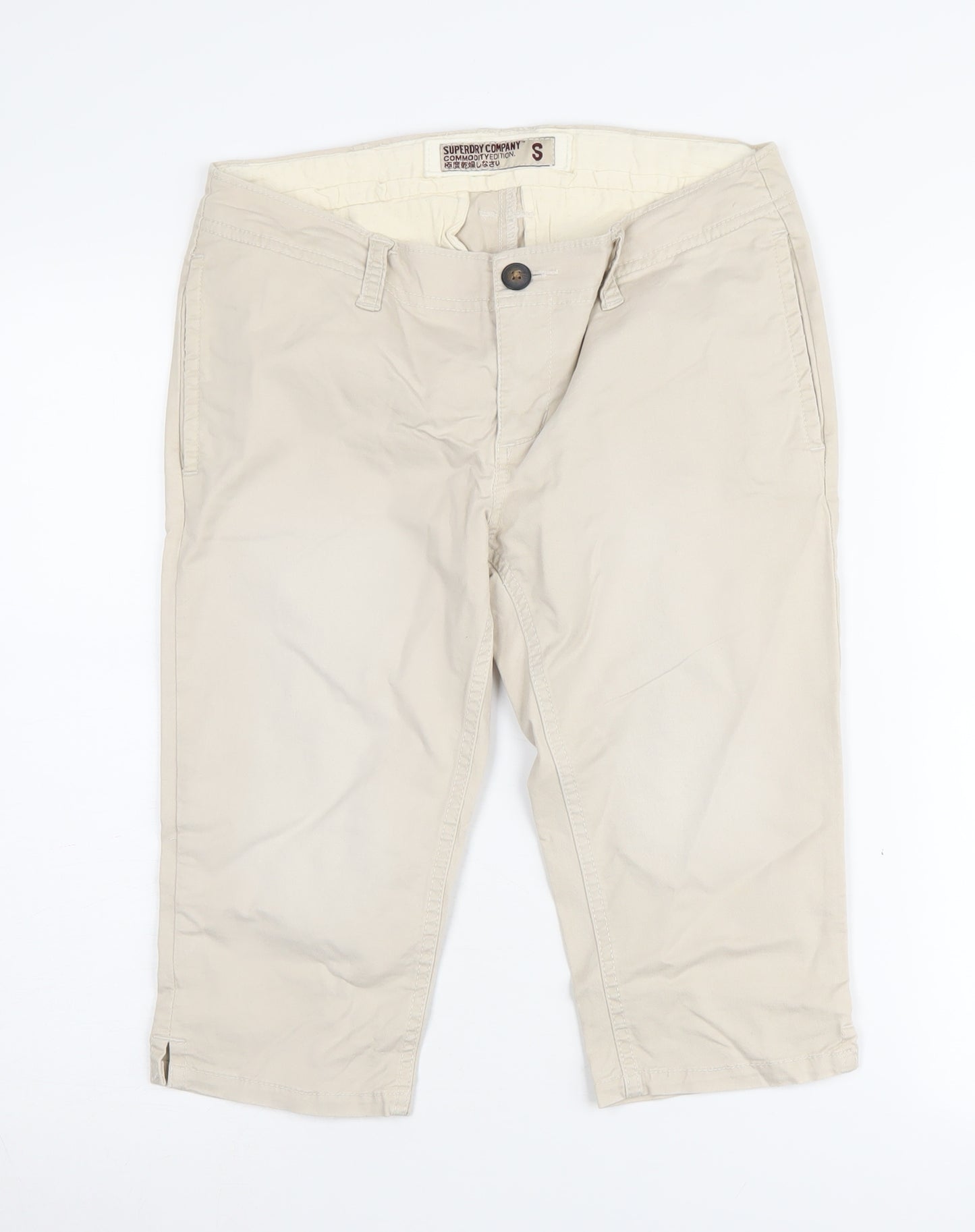 Superdry Women's Beige Cargo Shorts, Size S