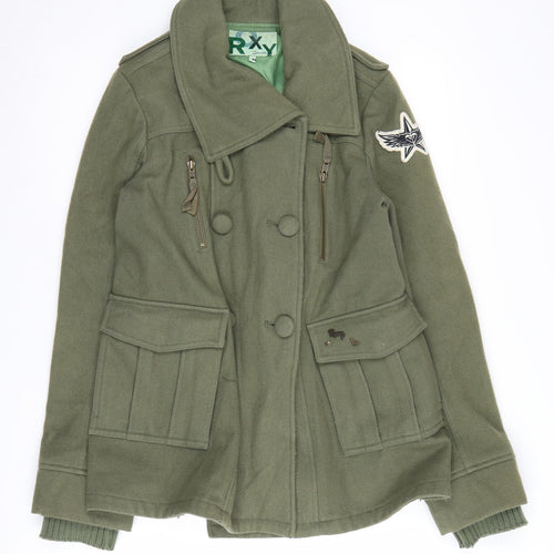 Roxy Women's Green Military Jacket, Size M, Autumn/Winter
