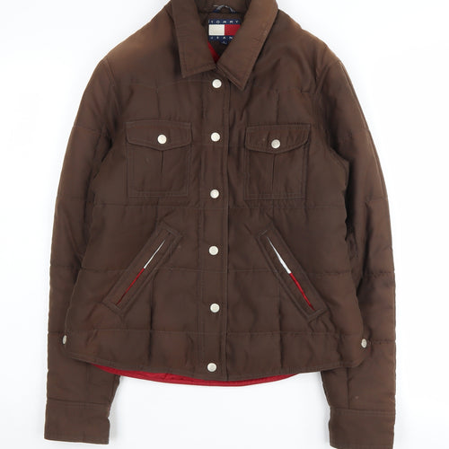 Tommy Jeans Women's Brown Puffer Jacket Size S