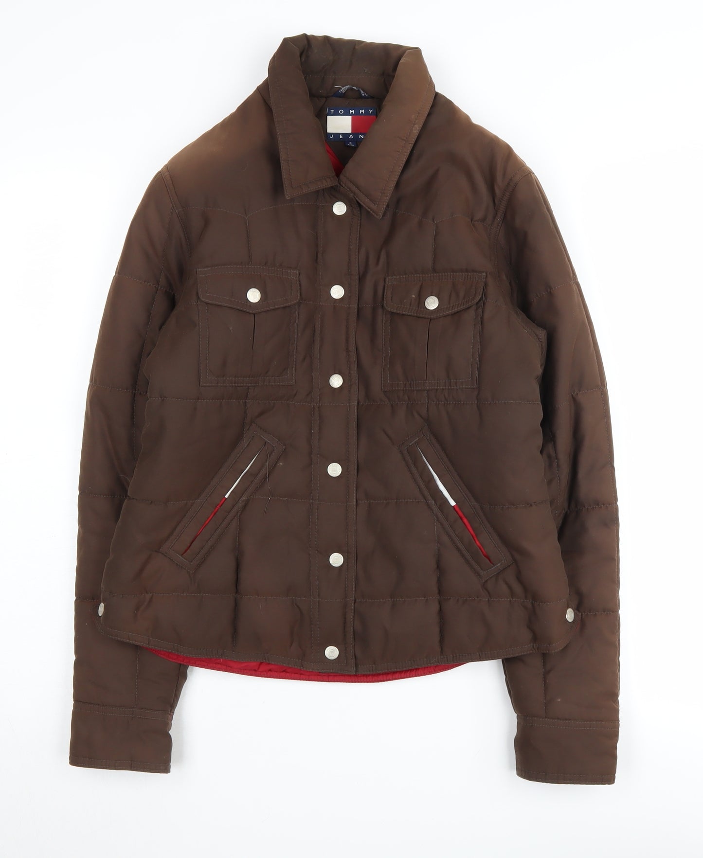 Tommy Jeans Women's Brown Puffer Jacket Size S