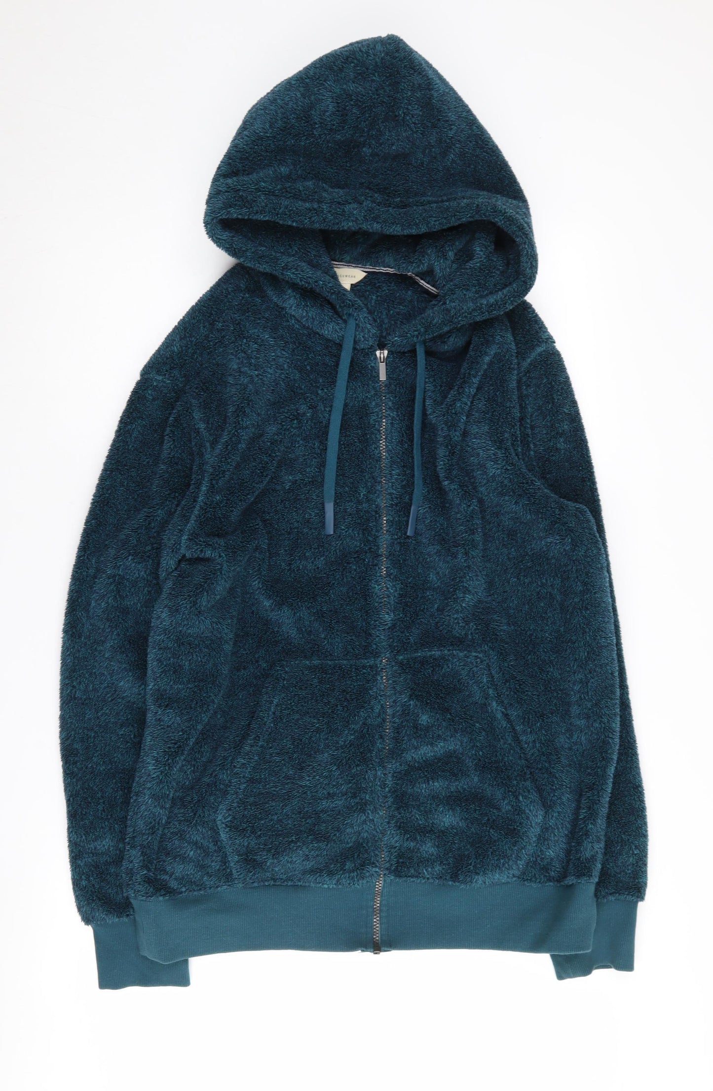 Marks and Spencer Green Fleece Full Zip Hoodie - Medium