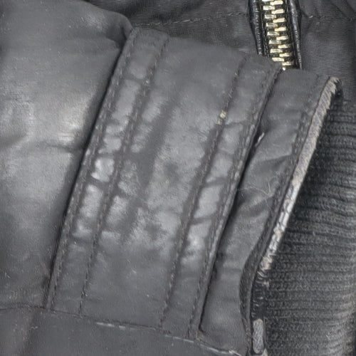 Zara Women's Black Puffer Jacket with Fur Trim Hood S