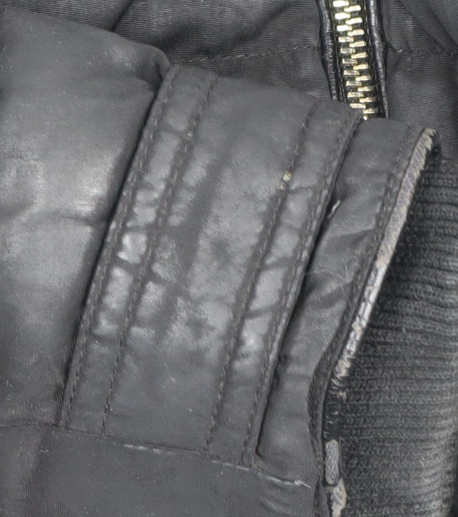 Zara Women's Black Puffer Jacket with Fur Trim Hood S