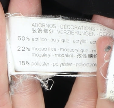 Zara Women's Black Puffer Jacket with Fur Trim Hood S