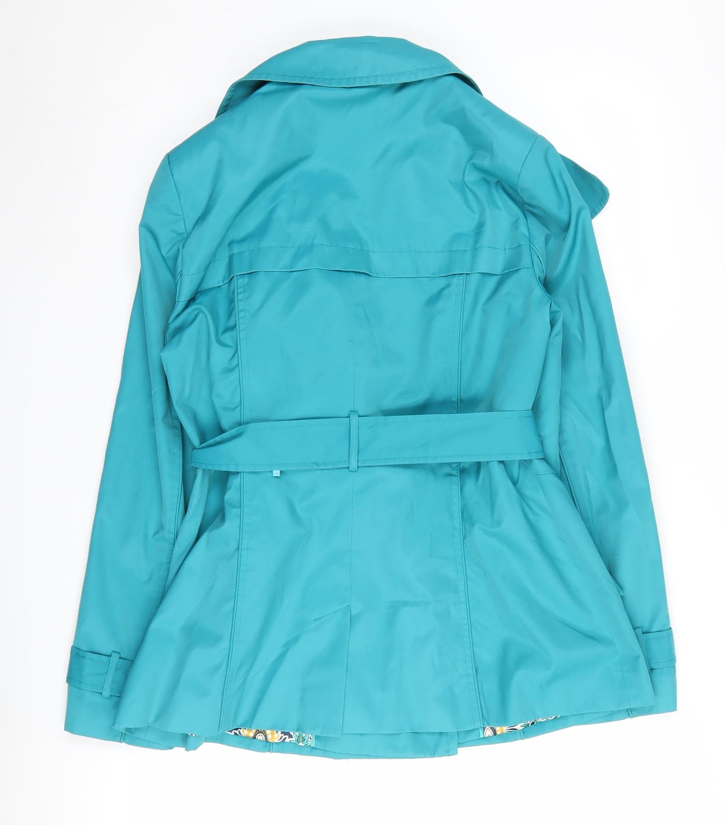 Per Una Women's Blue Mid-Length Trench Coat Size 14