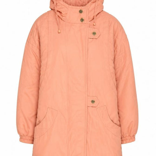Classic Woman Pink Hooded Parka Coat Size 10