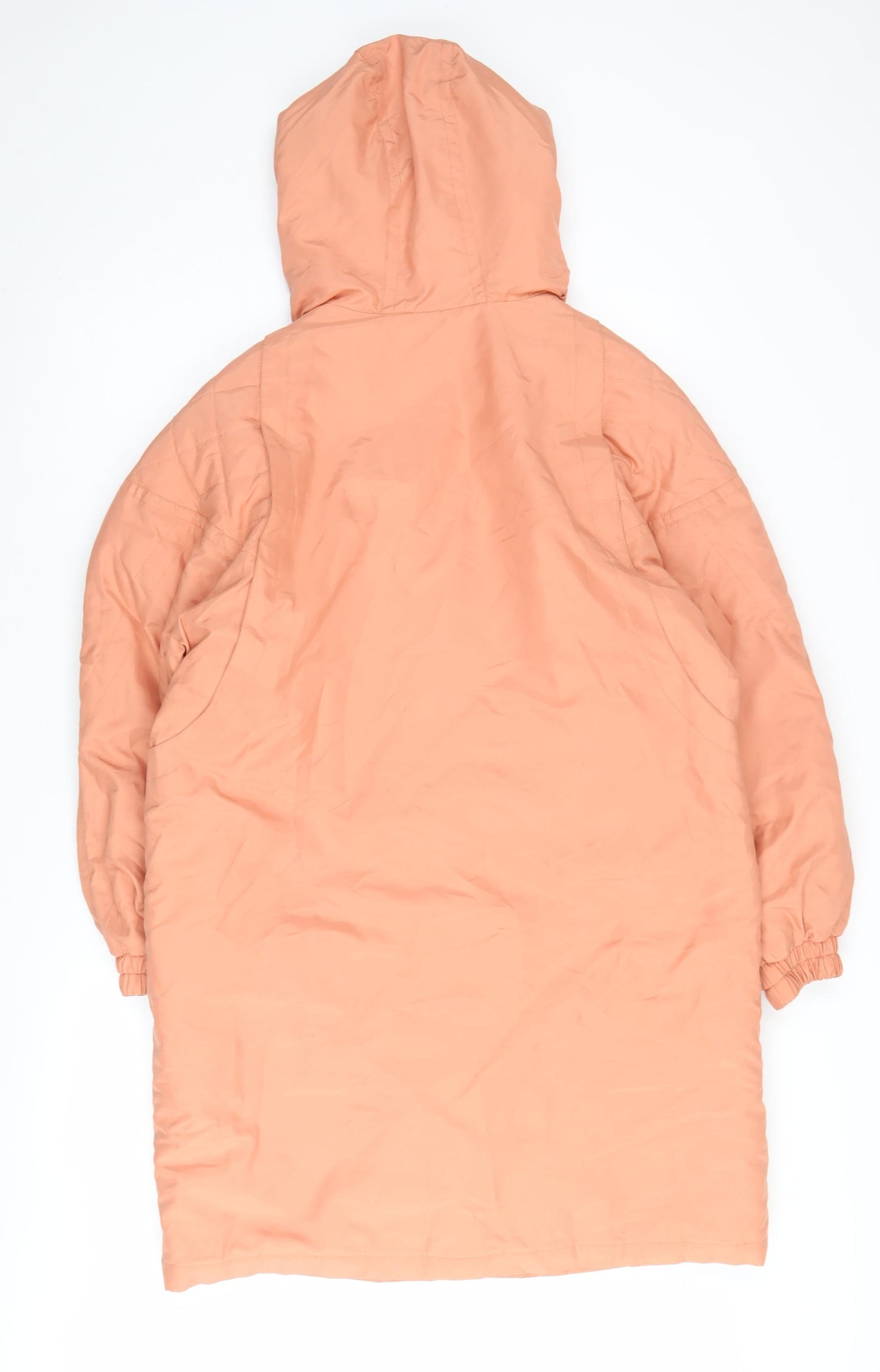 Classic Woman Pink Hooded Parka Coat Size 10