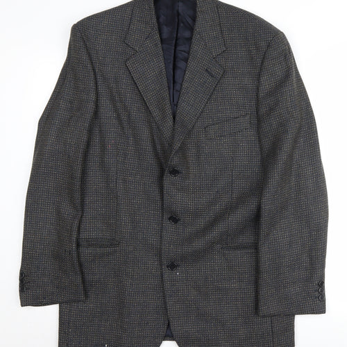 Jaeger Men's Grey Wool Blazer Size 50R