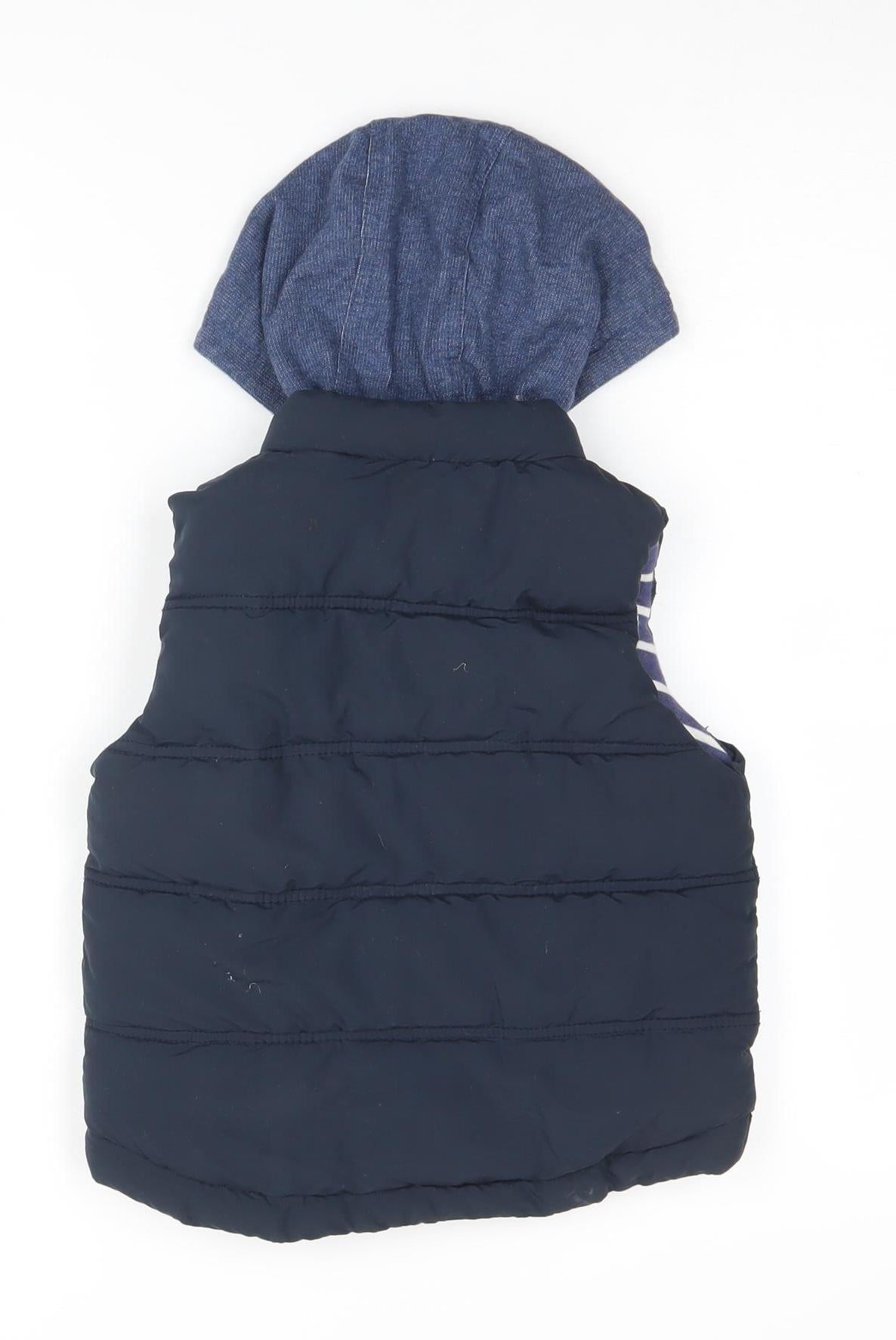 Junior J Boys' Blue Hooded Puffer Jacket 2-3Y